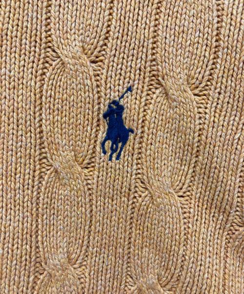 POLO RALPH LAUREN（ポロ・ラルフローレン）POLO RALPH LAUREN (ポロ・ラルフローレン) シルクケーブルニット オレンジ サイズ:XLの古着・服飾アイテム