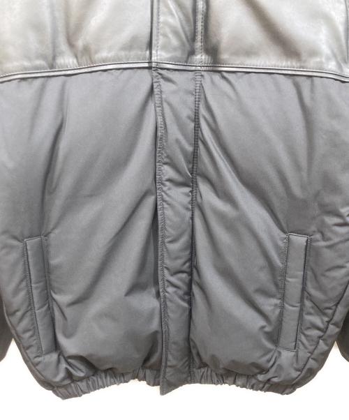 Calvin Klein Studio（カルバンクラインスタジオ）Calvin Klein Studio (カルバンクラインスタジオ) レザー切替ダウンジャケット ブラック サイズ:SIZE Mの古着・服飾アイテム