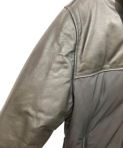 Calvin Klein Studio（カルバンクラインスタジオ）Calvin Klein Studio (カルバンクラインスタジオ) レザー切替ダウンジャケット ブラック サイズ:SIZE Mの古着・服飾アイテム