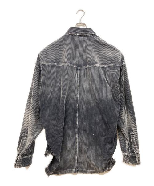 Maison MIHARA YASUHIRO（メゾン ミハラ ヤスヒロ）Maison MIHARA YASUHIRO (メゾン ミハラ ヤスヒロ) エイジ コーデュロイ シャツ / AGED CORDUROY SHIRTS グレー サイズ:48の古着・服飾アイテム
