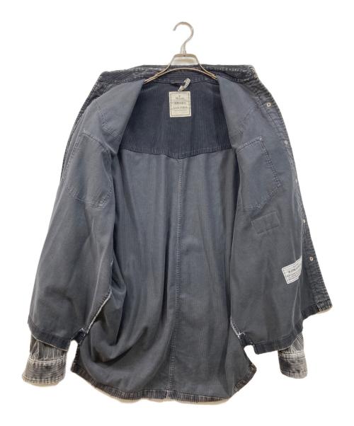 Maison MIHARA YASUHIRO（メゾン ミハラ ヤスヒロ）Maison MIHARA YASUHIRO (メゾン ミハラ ヤスヒロ) エイジ コーデュロイ シャツ / AGED CORDUROY SHIRTS グレー サイズ:48の古着・服飾アイテム