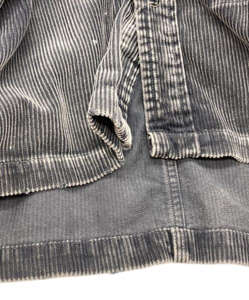 Maison MIHARA YASUHIRO（メゾン ミハラ ヤスヒロ）Maison MIHARA YASUHIRO (メゾン ミハラ ヤスヒロ) エイジ コーデュロイ シャツ / AGED CORDUROY SHIRTS グレー サイズ:48の古着・服飾アイテム
