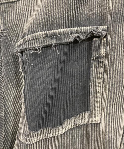 Maison MIHARA YASUHIRO（メゾン ミハラ ヤスヒロ）Maison MIHARA YASUHIRO (メゾン ミハラ ヤスヒロ) エイジ コーデュロイ シャツ / AGED CORDUROY SHIRTS グレー サイズ:48の古着・服飾アイテム