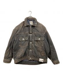 Maison MIHARA YASUHIRO（メゾン ミハラ ヤスヒロ）の古着「PUFFER DENIM JACKET」｜ブラウン