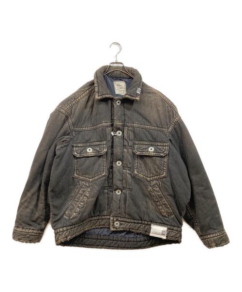 Maison MIHARA YASUHIRO（メゾン ミハラ ヤスヒロ）Maison MIHARA YASUHIRO (メゾン ミハラ ヤスヒロ) PUFFER DENIM JACKET ブラウン サイズ:48の古着・服飾アイテム