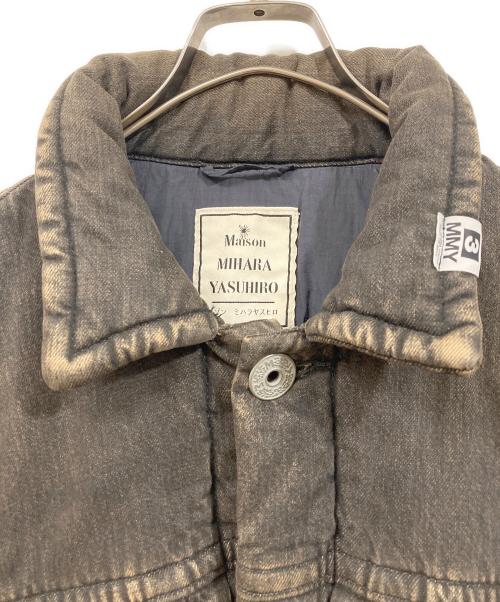 Maison MIHARA YASUHIRO（メゾン ミハラ ヤスヒロ）Maison MIHARA YASUHIRO (メゾン ミハラ ヤスヒロ) PUFFER DENIM JACKET ブラウン サイズ:48の古着・服飾アイテム