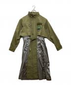 TOGA VIRILISトーガ ビリリース）の古着「Polyester ox long coat」｜黄緑