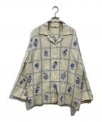 ROSE BUDローズバッド）の古着「EMBROIDERY L/S SHIRT」｜ベージュ