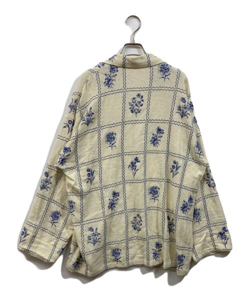 ROSE BUD（ローズバッド）ROSE BUD (ローズバッド) EMBROIDERY L/S SHIRT ベージュ サイズ:	SIZE 1の古着・服飾アイテム