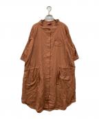 Vivienne Westwood RED LABELヴィヴィアンウエストウッドレッドレーベル）の古着「五分袖 バンドカラーワンピース」｜ブラウン
