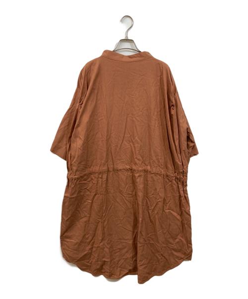 Vivienne Westwood RED LABEL（ヴィヴィアンウエストウッドレッドレーベル）Vivienne Westwood RED LABEL (ヴィヴィアンウエストウッドレッドレーベル) 五分袖 バンドカラーワンピース ブラウン サイズ:SIZE 2（実寸をご確認ください）の古着・服飾アイテム