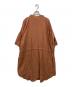 Vivienne Westwood RED LABEL (ヴィヴィアンウエストウッドレッドレーベル) 五分袖 バンドカラーワンピース ブラウン サイズ:SIZE 2（実寸をご確認ください）：10000円
