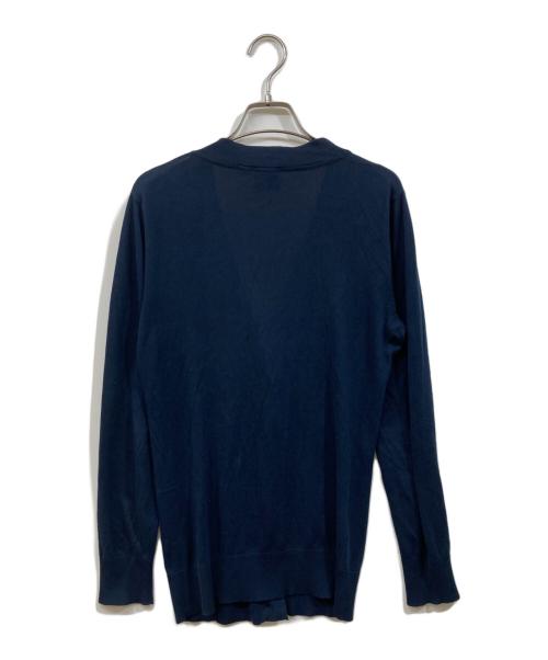TORY BURCH（トリーバーチ）TORY BURCH (トリーバーチ) ロゴボタンカーディガン ネイビー サイズ:	SIZE Sの古着・服飾アイテム