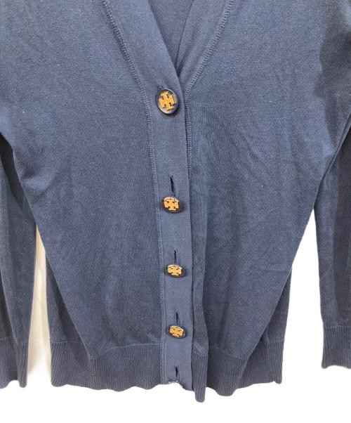 TORY BURCH（トリーバーチ）TORY BURCH (トリーバーチ) ロゴボタンカーディガン ネイビー サイズ:	SIZE Sの古着・服飾アイテム