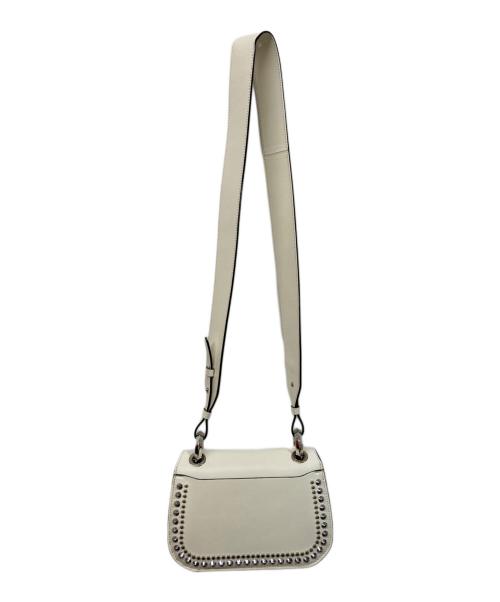 JIMMY CHOO（ジミーチュウ）JIMMY CHOO (ジミーチュウ) スタッズショルダーバッグ ホワイトの古着・服飾アイテム