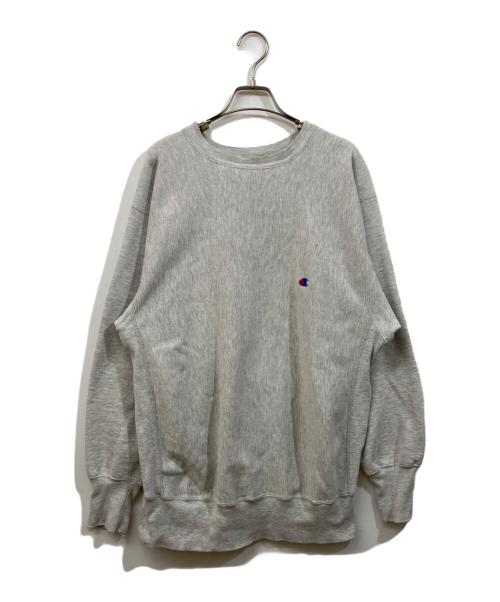 Champion REVERSE WEAVE（チャンピオン リバース ウィーブ）Champion REVERSE WEAVE (チャンピオン リバース ウィーブ) クルーネックスウェット グレー サイズ:	SIZE XLの古着・服飾アイテム