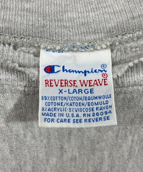 Champion REVERSE WEAVE（チャンピオン リバース ウィーブ）Champion REVERSE WEAVE (チャンピオン リバース ウィーブ) クルーネックスウェット グレー サイズ:	SIZE XLの古着・服飾アイテム