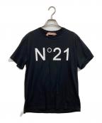 N°21ヌメロヴェントゥーノ）の古着「ロゴプリントTシャツ」｜ブラック