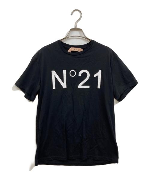 N°21（ヌメロヴェントゥーノ）N°21 (ヌメロヴェントゥーノ) ロゴプリントTシャツ ブラック サイズ:SIZE Mの古着・服飾アイテム