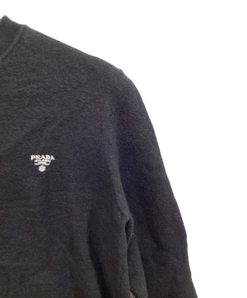 PRADA（プラダ）PRADA (プラダ) ロゴウール長袖ニット ブラック サイズ:SIZE 54の古着・服飾アイテム