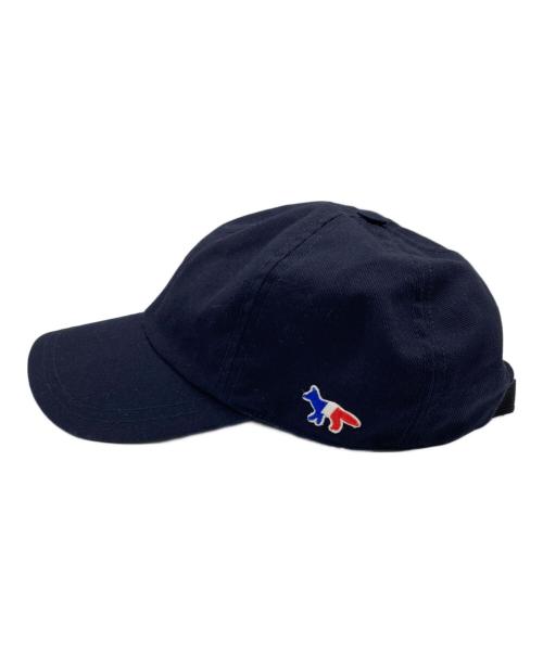 maison kitsune（メゾンキツネ）maison kitsune (メゾンキツネ) トリコロールフォックスキャップ ネイビーの古着・服飾アイテム