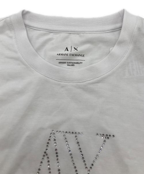 ARMANI EXCHANGE（アルマーニ エクスチェンジ）ARMANI EXCHANGE (アルマーニ エクスチェンジ) ロゴカットソー ホワイト サイズ:Sの古着・服飾アイテム