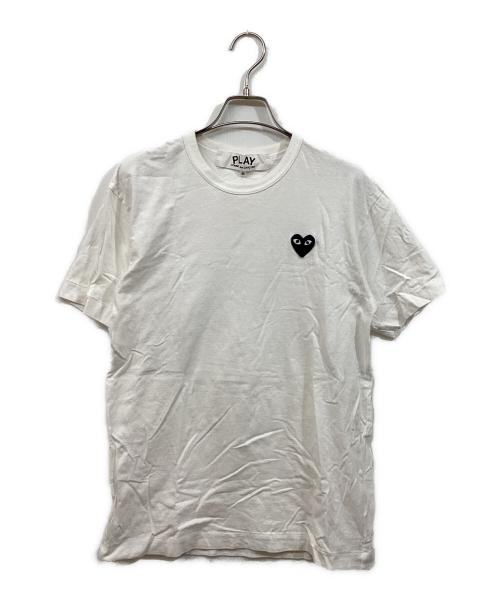 PLAY COMME des GARCONS（プレイコムデギャルソン）PLAY COMME des GARCONS (プレイコムデギャルソン) ハートワッペンTシャツ ホワイト サイズ:SIZE Mの古着・服飾アイテム