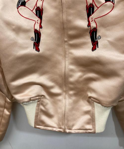 verybrain（ベリーブレイン）Verybrain (ベリーブレイン) 刺繍ブルゾン ピンク サイズ:SIZE Mの古着・服飾アイテム