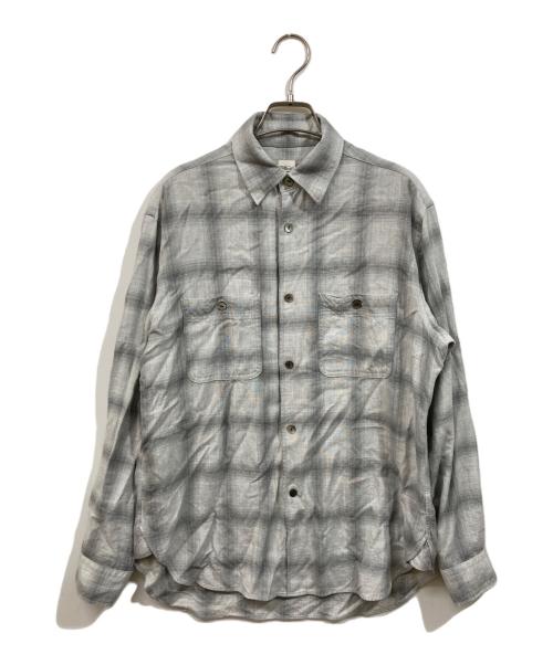Ron Herman（ロンハーマン）Ron Herman (ロンハーマン) Brushed Plaid Work Shirt グレー サイズ:	SIZE Sの古着・服飾アイテム