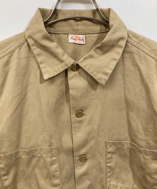 King Kole（キングコール）King Kole (キングコール) ヴィンテージ半袖ワークシャツ ベージュ サイズ:	SIZE Lの古着・服飾アイテム