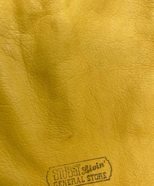 stussy（ステューシー）stussy (ステューシー) レザーグローブ イエローの古着・服飾アイテム
