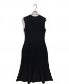 Mame Kurogouchiマメクロゴウチ）の古着「Shirring Jersey Jacquard Sleeveless Dress」｜ブラック