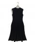 mame kurogouchi（マメクロゴウチ）の古着「Shirring Jersey Jacquard Sleeveless Dress」｜ブラック