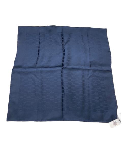 HERMES（エルメス）HERMES (エルメス) ポケットチーフ 45  ファソネ・グランH ネイビーの古着・服飾アイテム