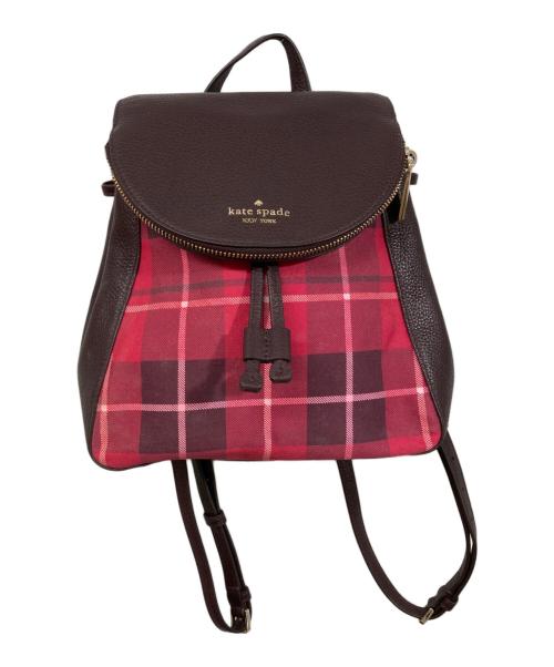 Kate Spade（ケイトスペード）Kate Spade (ケイトスペード) フラップバックパック ブラウンの古着・服飾アイテム