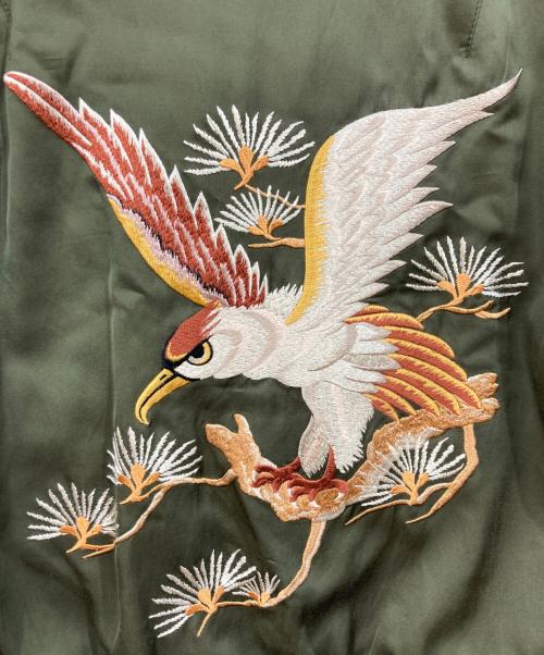 POLO RALPH LAUREN（ポロ・ラルフローレン）POLO RALPH LAUREN (ポロ・ラルフローレン) 刺繍 ワッペン L2型 スーベニアジャケット カーキ サイズ:XSの古着・服飾アイテム