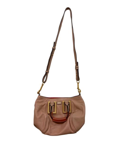 Chloe（クロエ）Chloe (クロエ) 2WAYレザーショルダーバッグ ピンクベージュの古着・服飾アイテム