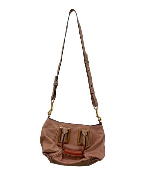 Chloe（クロエ）Chloe (クロエ) 2WAYレザーショルダーバッグ ピンクベージュの古着・服飾アイテム
