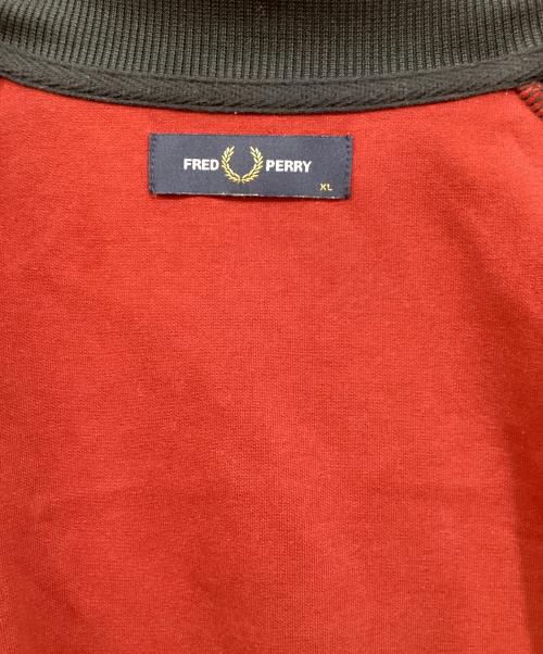 FRED PERRY（フレッドペリー）FRED PERRY (フレッドペリー) Contrast Sleeve Track Jacket レッド サイズ:XLの古着・服飾アイテム