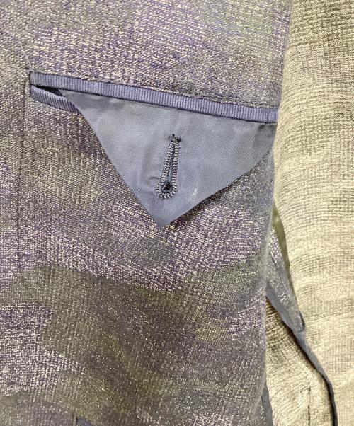 TAGLIATORE（タリアトーレ）TAGLIATORE (タリアトーレ) リネンコットンカモフラ2Bジャケット ブラック サイズ:SIZE 44の古着・服飾アイテム