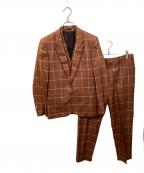 PAUL SMITHポールスミス）の古着「3ピース ウィンドウペン チェック セットアップスーツ」｜ブラウン