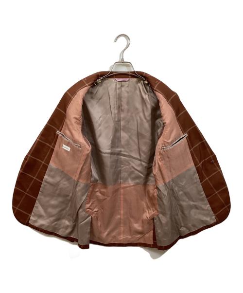 PAUL SMITH（ポールスミス）PAUL SMITH (ポールスミス) 3ピース ウィンドウペン チェック セットアップスーツ ブラウン サイズ:SIZE Mの古着・服飾アイテム