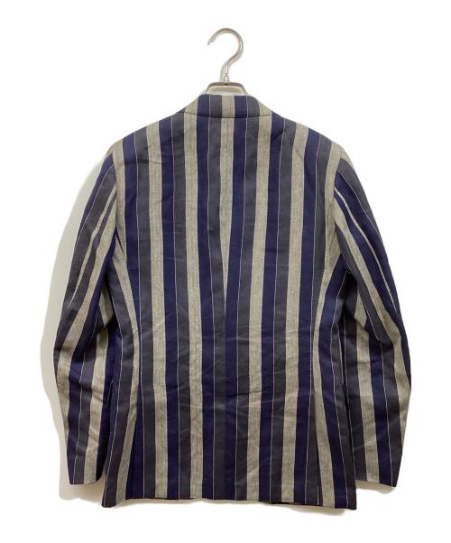 GABRIELE PASINI（ガブリエレパジーニ）GABRIELE PASINI (ガブリエレパジーニ) リネンストライプブレザー ネイビー サイズ:SIZE 44の古着・服飾アイテム