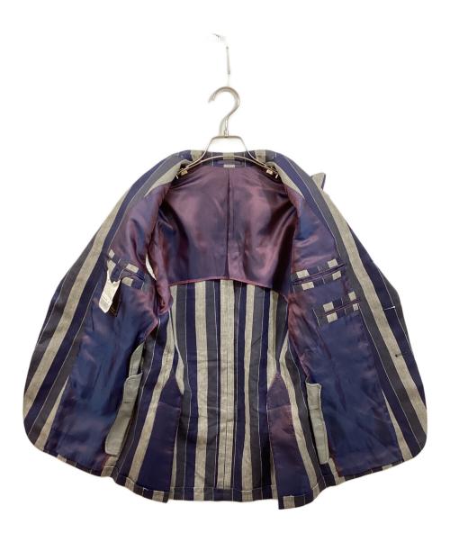 GABRIELE PASINI（ガブリエレパジーニ）GABRIELE PASINI (ガブリエレパジーニ) リネンストライプブレザー ネイビー サイズ:SIZE 44の古着・服飾アイテム