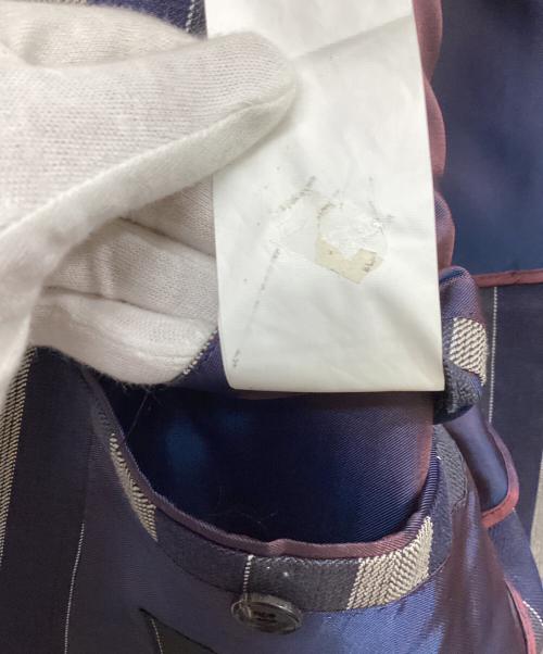 GABRIELE PASINI（ガブリエレパジーニ）GABRIELE PASINI (ガブリエレパジーニ) リネンストライプブレザー ネイビー サイズ:SIZE 44の古着・服飾アイテム