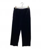 PLAIN PEOPLEプレインピープル）の古着「ベロアパンツ」｜ネイビー