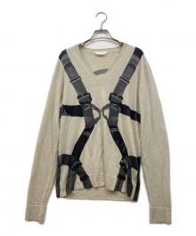 ALEXANDER McQUEEN（アレキサンダーマックイーン）の古着「ハーネス型Vネックネーター」｜ベージュ