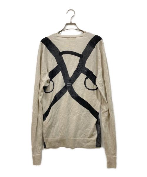 ALEXANDER McQUEEN（アレキサンダーマックイーン）ALEXANDER McQUEEN (アレキサンダーマックイーン) ハーネス型Vネックネーター ベージュ サイズ:Sの古着・服飾アイテム