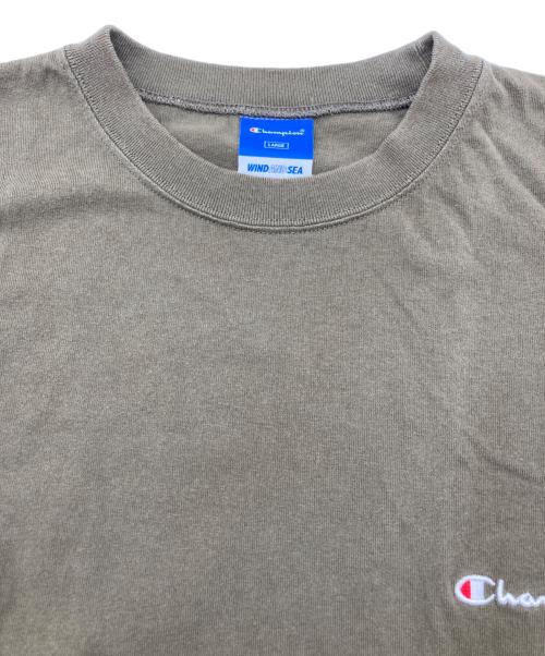 Champion（チャンピオン）Champion (チャンピオン) WIND AND SEA (ウィンダンシー) プリントTシャツ グリーン サイズ:Lの古着・服飾アイテム