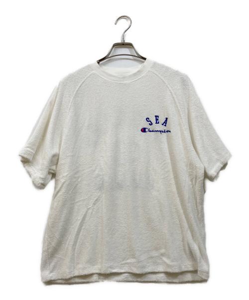 WIND AND SEA（ウィンダンシー）WIND AND SEA (ウィンダンシー) Champion (チャンピオン) Raglan Sleeve T-shirt ホワイト サイズ:Mの古着・服飾アイテム